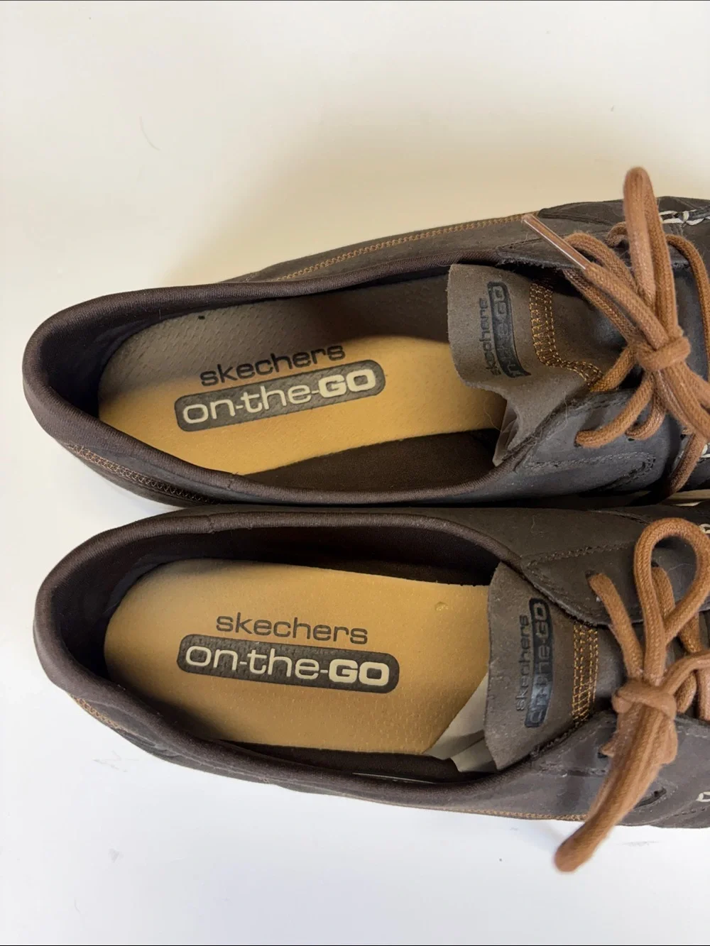 Skechers On-The-Go Brown Moccasin Boat Shoes Comfort Loafers Mens Size 11.5